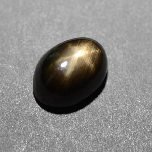 Saphir Étoilé Noire naturelle Coupe ovale, 1.45 ct, Opaque