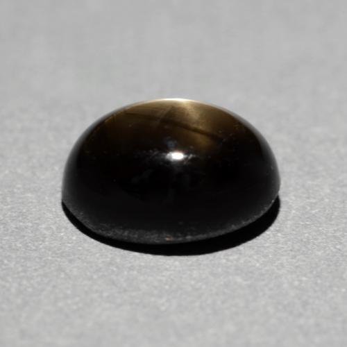 Saphir étoilé noir naturelle coupe ovale, 1,49 ct, opaque