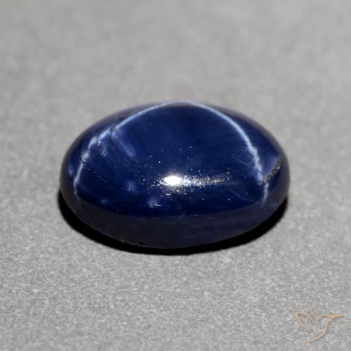 Saphir étoilé Bleu foncé naturelle ovale, 1.23 ct, Opaque