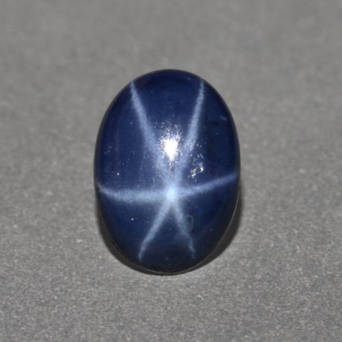 Saphir étoilé bleue naturelle coupe ovale, 1,00 ct, opaque