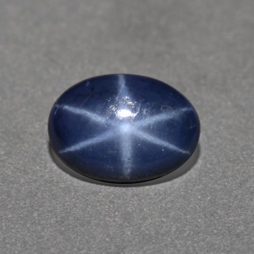 Saphir étoilé bleue naturelle coupe ovale, 1,00 ct, opaque