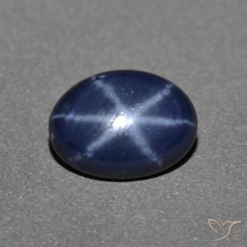 Saphir étoilé Bleu crépuscule naturelle ovale, 0.92 ct, Opaque