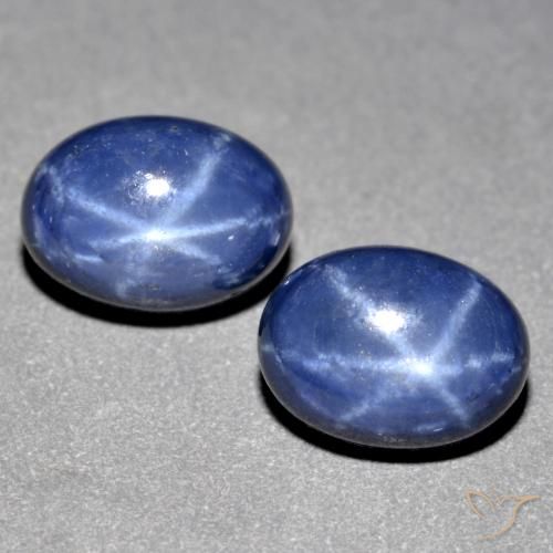 3.29ctw Naturel Bleu foncé Saphir étoilé, ovale, Opaque