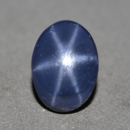 Saphir Étoilé Bleu marine naturelle Coupe ovale, 0.92 ct, Translucide