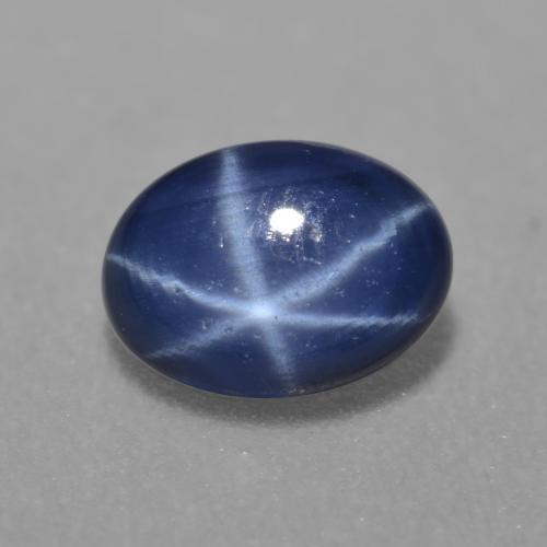 Saphir Étoilé Bleu marine naturelle Coupe ovale, 1.03 ct, Translucide