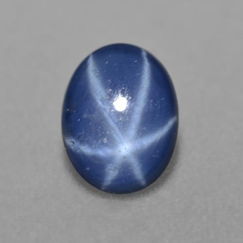 Saphir Étoilé Bleu marine naturelle Coupe ovale, 0.80 ct, Translucide