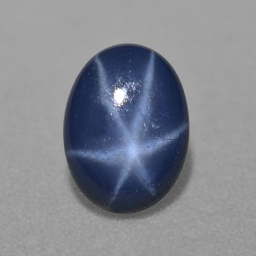 Saphir Étoilé Bleu foncé naturelle Coupe ovale, 0.97 ct, Translucide