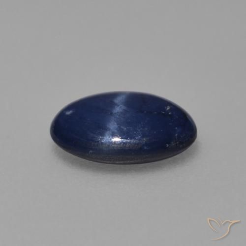 Saphir Étoilé Bleu foncé naturelle Coupe ovale, 0.89 ct, Opaque