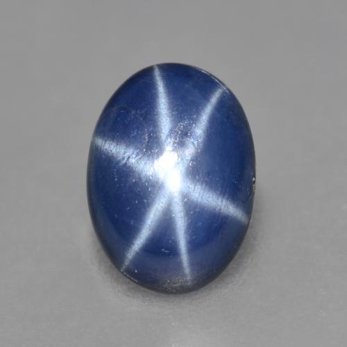 Saphir étoilé bleue naturelle coupe ovale, 1,16 ct, translucide