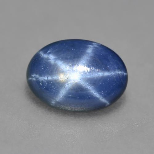 Saphir Étoilé Bleu foncé naturelle Coupe ovale, 0.96 ct, Translucide
