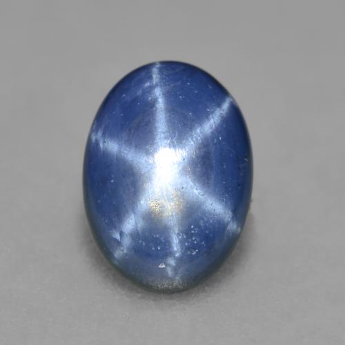 Saphir Étoilé Bleu foncé naturelle Coupe ovale, 0.96 ct, Translucide