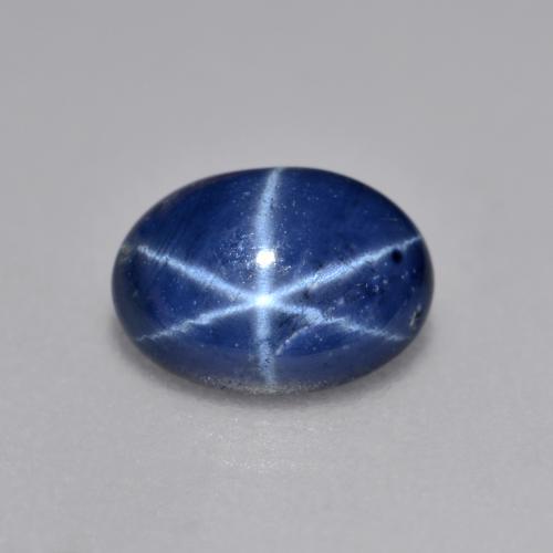 Saphir Étoilé Bleu foncé naturelle Coupe ovale, 0.99 ct, Opaque