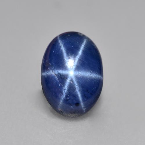 Saphir Étoilé Bleu foncé naturelle Coupe ovale, 0.99 ct, Opaque