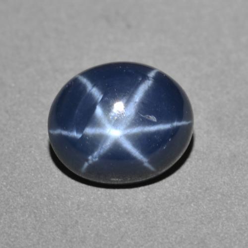 Saphir étoilé bleue naturelle coupe ovale, 2,87 ct, opaque