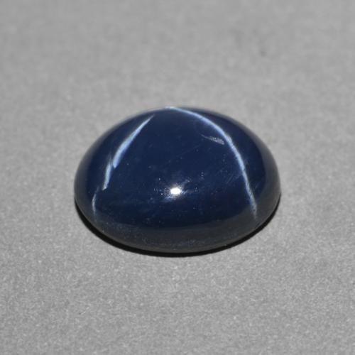 Saphir étoilé bleue naturelle coupe ovale, 2,87 ct, opaque