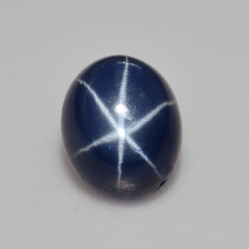 Saphir Étoilé Bleu foncé naturelle Coupe ovale, 3.39 ct, Opaque