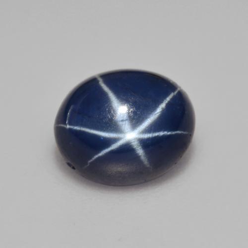 Saphir Étoilé Bleu foncé naturelle Coupe ovale, 3.39 ct, Opaque
