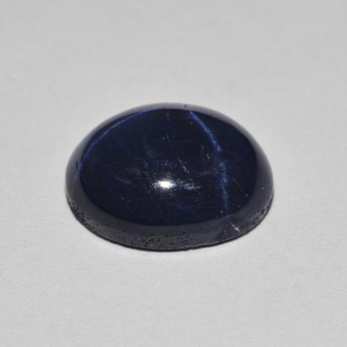 Saphir étoilé bleue naturelle coupe ovale, 3,93 ct, opaque