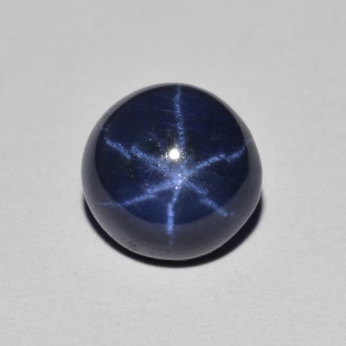 Saphir Étoilé Bleu marine naturelle Coupe roude, 2.17 ct, Opaque