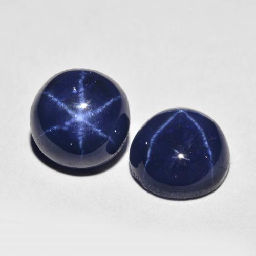 Achetez naturel 5,04ct bleue saphir étoilé gems, coupe roude, en provenance thaïlande chez gemselect. en stock, livraison internationale!