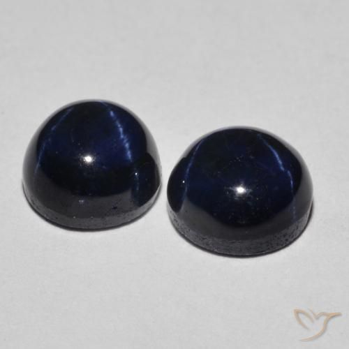 Shop natural 3.09ct Bleu foncé Saphir étoilé gems, Tour, from Thaïlande at GemSelect. In stock, global shipping!