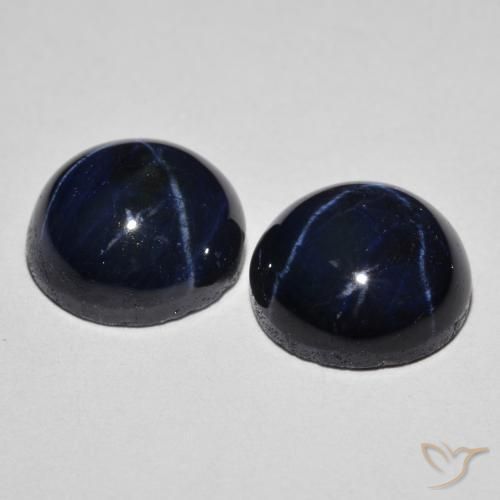 Achetez naturel 8.93ct Bleu marine profond Saphir Étoilé gems, Coupe roude, En provenance Thaïlande chez GemSelect. En stock, livraison internationale!