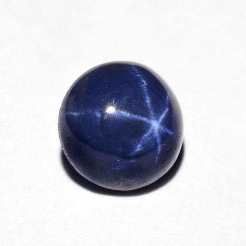 Saphir Étoilé Bleu marine naturelle Coupe roude, 1.23 ct, Opaque