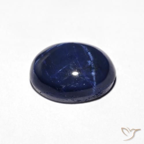 Saphir étoilé Bleu marine naturelle ovale, 4.28 ct, Opaque