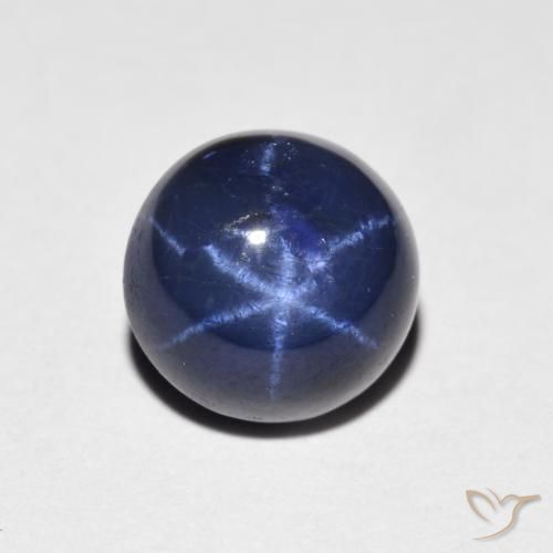 2.59ct Naturel Bleu marine Saphir étoilé, Tour, Opaque