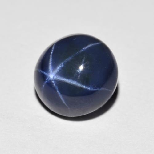 Saphir étoilé bleue naturelle coupe roude, 2,60 ct, opaque