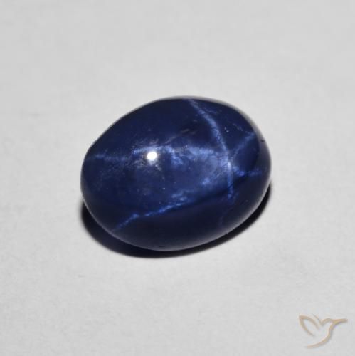 Saphir étoilé Bleu marine naturelle ovale, 1.82 ct, Opaque
