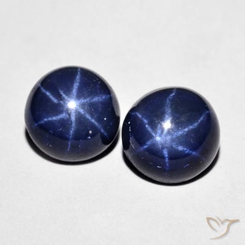 5.16ctw Naturel Bleu marine Saphir étoilé, Tour, Opaque