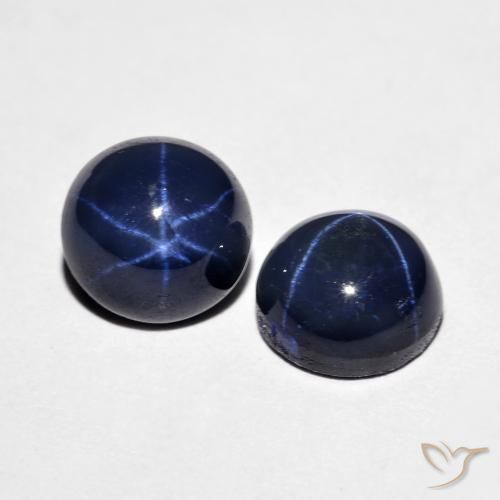 Shop natural 4.88ct Bleu marine Saphir étoilé gems, Tour, from Thaïlande at GemSelect. In stock, global shipping!