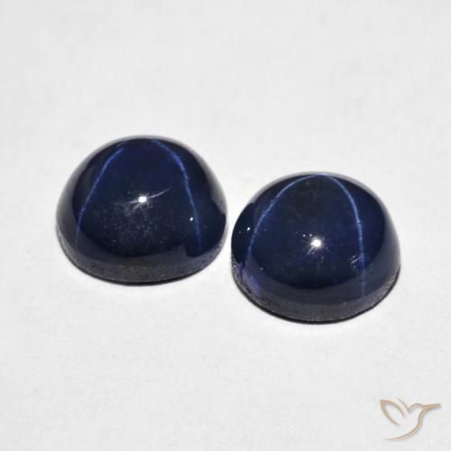 Shop natural 4.88ct Bleu marine Saphir étoilé gems, Tour, from Thaïlande at GemSelect. In stock, global shipping!