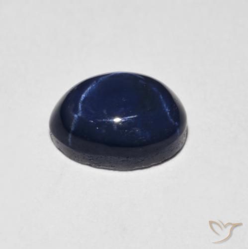 Saphir étoilé Bleu marine naturelle ovale, 1.58 ct, Opaque