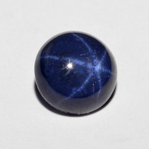 Saphir Étoilé Bleu marine naturelle Coupe roude, 2.46 ct, Opaque