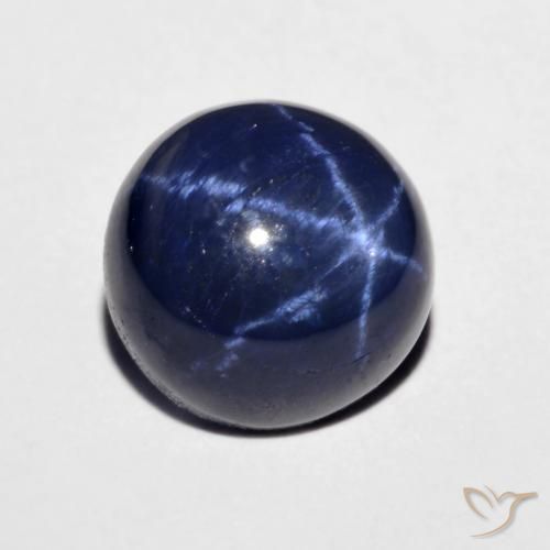 4.46ct Naturel Bleu marine Saphir étoilé, Tour, Opaque