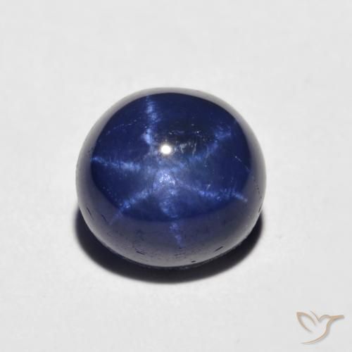 Saphir Étoilé Bleu marine naturelle Coupe roude, 2.49 ct, Opaque