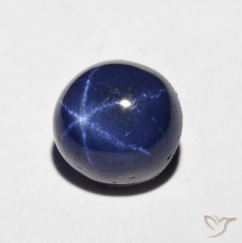 Saphir Étoilé Bleu marine naturelle Coupe roude, 2.49 ct, Opaque