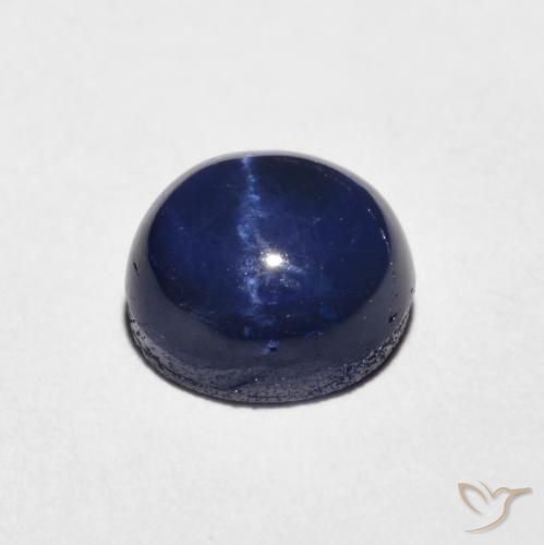Saphir Étoilé Bleu marine naturelle Coupe roude, 2.49 ct, Opaque
