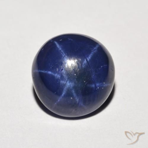 3.88ct Naturel Bleu marine Saphir étoilé, Tour, Opaque