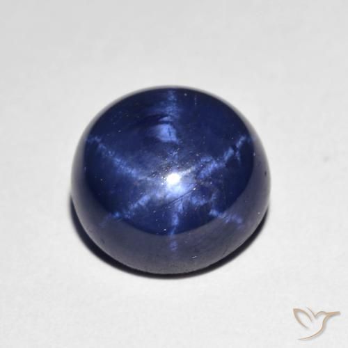 4.24ct Naturel Bleu marine Saphir étoilé, Tour, Opaque