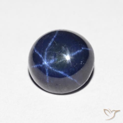 Saphir Étoilé Bleu foncé naturelle Coupe roude, 2.15 ct, Opaque