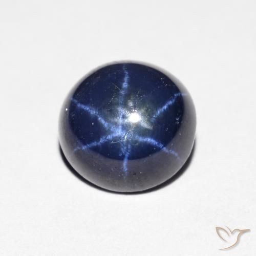 Saphir Étoilé Bleu foncé naturelle Coupe roude, 2.15 ct, Opaque