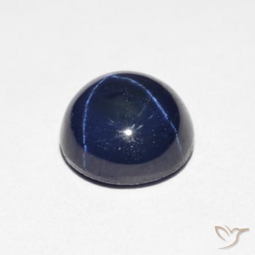 Saphir Étoilé Bleu foncé naturelle Coupe roude, 2.15 ct, Opaque