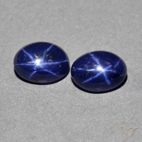 2.48ctw Naturel Bleu marine Saphir étoilé, ovale, Opaque