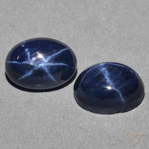 Shop natural 3.21ct Bleu foncé Saphir étoilé gems, ovale, from Thaïlande at GemSelect. In stock, global shipping!
