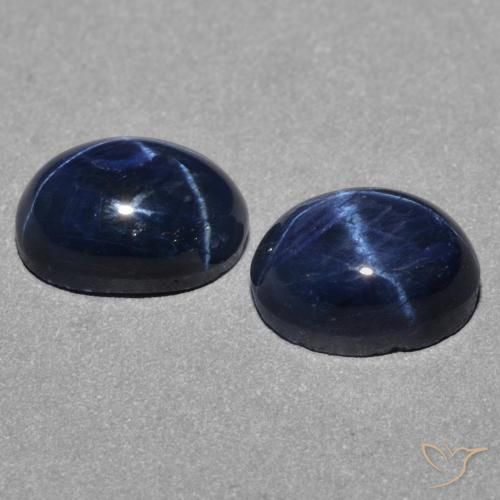Shop natural 3.21ct Bleu foncé Saphir étoilé gems, ovale, from Thaïlande at GemSelect. In stock, global shipping!
