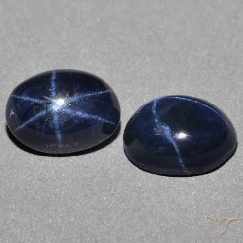 Shop natural 3.21ct Bleu foncé Saphir étoilé gems, ovale, from Thaïlande at GemSelect. In stock, global shipping!