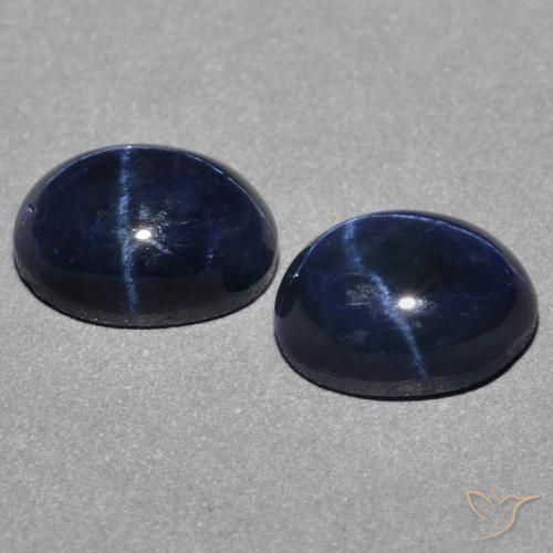 Shop natural 3.21ct Bleu foncé Saphir étoilé gems, ovale, from Thaïlande at GemSelect. In stock, global shipping!